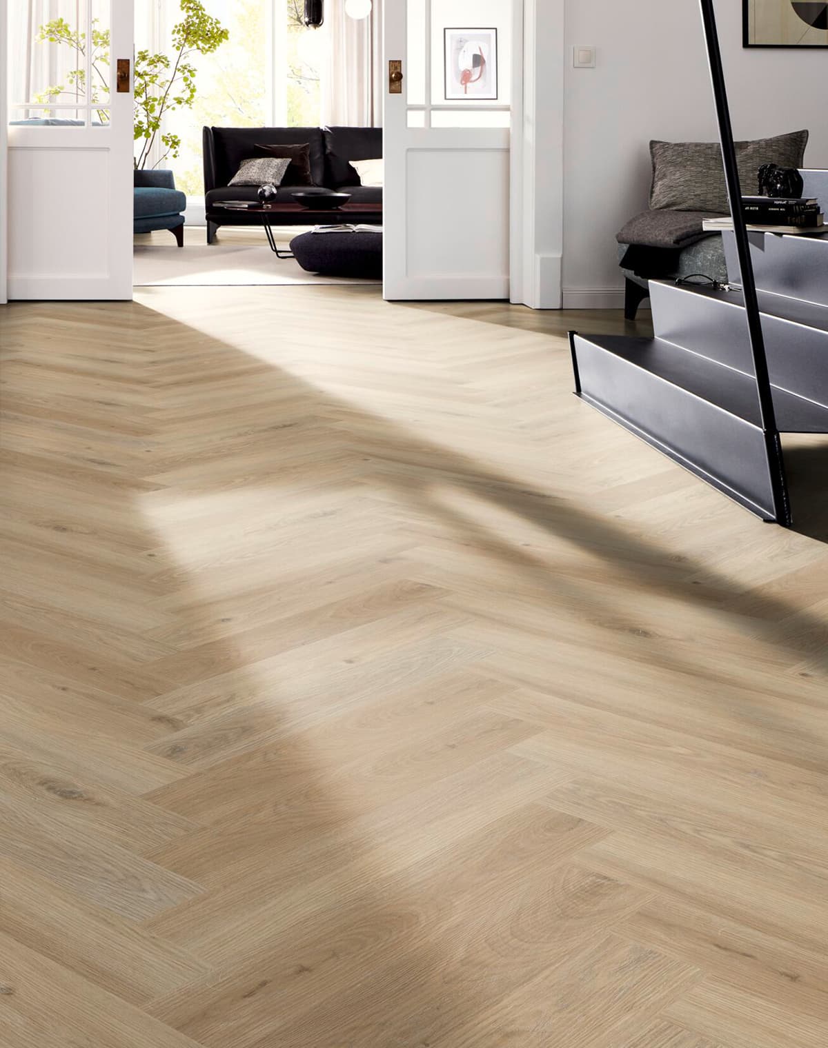 Vinylboden mit Holzoptik im Wohnzimmer