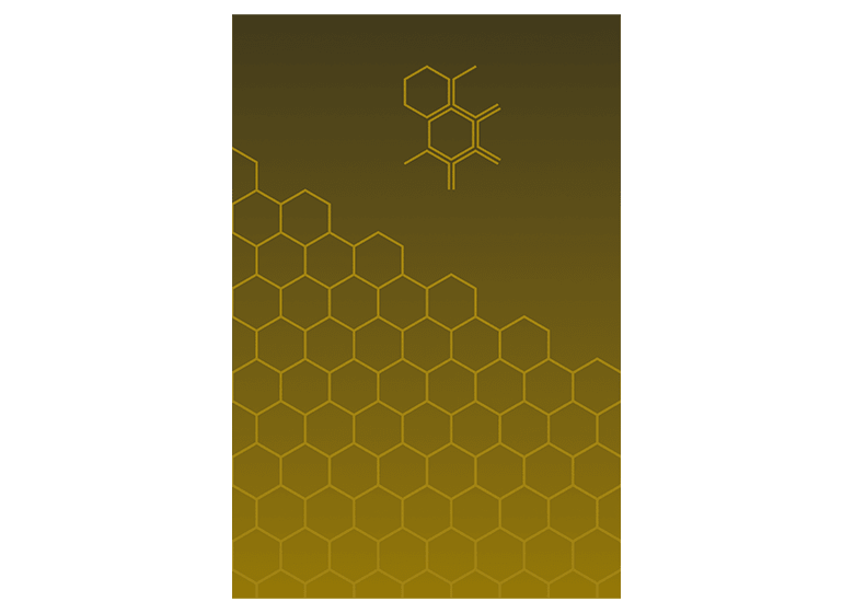 gelbe Hexagons und ein Farbverlauf von grün in gelb als Hintergrund 