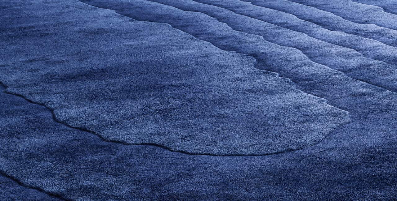 Blauer Teppich Detailbild