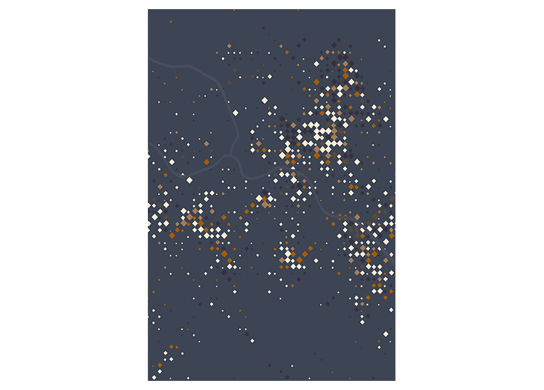 Dunkelblauer Hintergrund mit Bunten Glitzer bedeckt