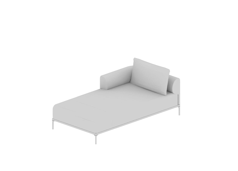 3D-Grafik von einem Longchair