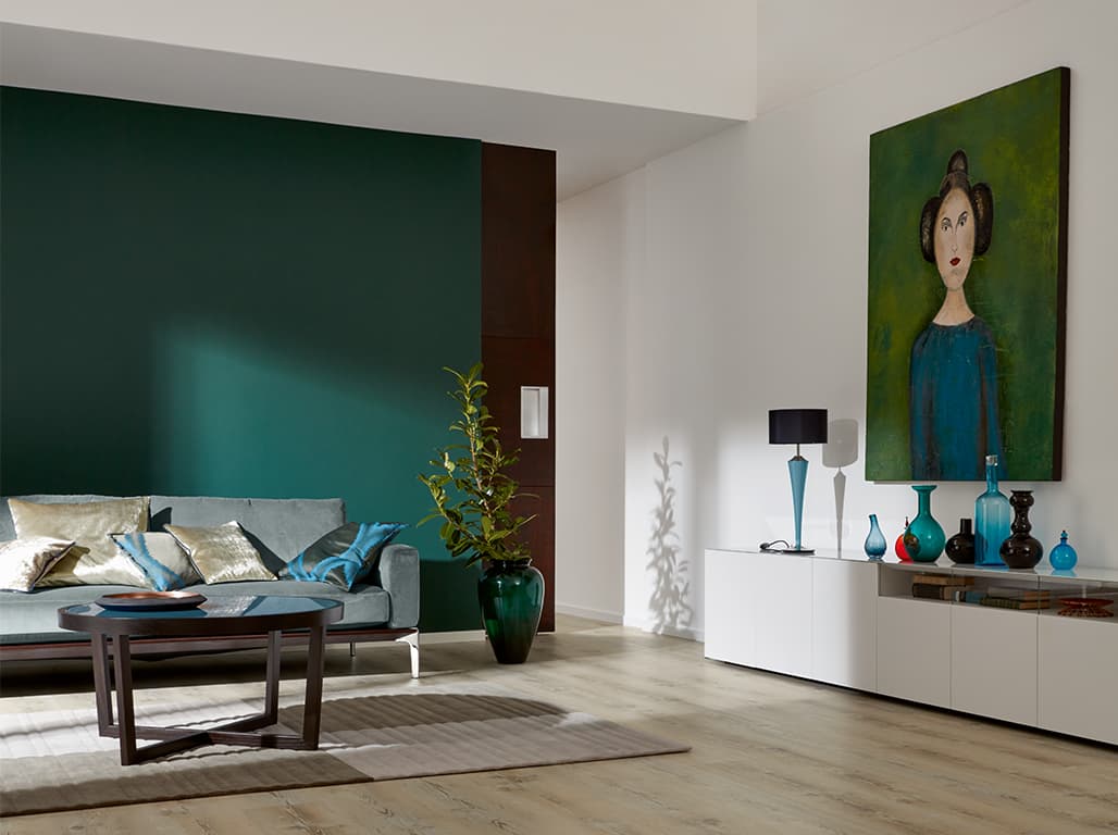 Vinylboden in Holzoptik im Wohnzimmer