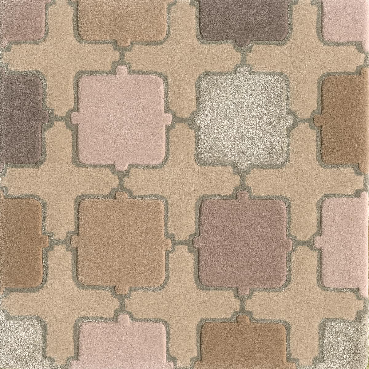 Teppich in Nude mit Fliesen Muster