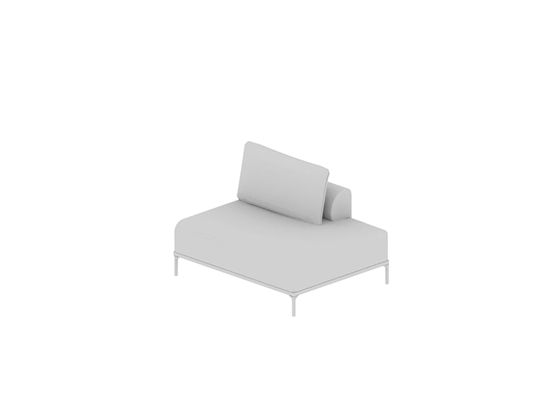 3D-Grafik von einem Abschlusselement fürs Sofa
